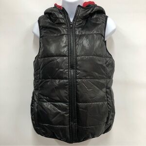 Aeropostale Black puffer hooded vest xs sleeveless  black jacket